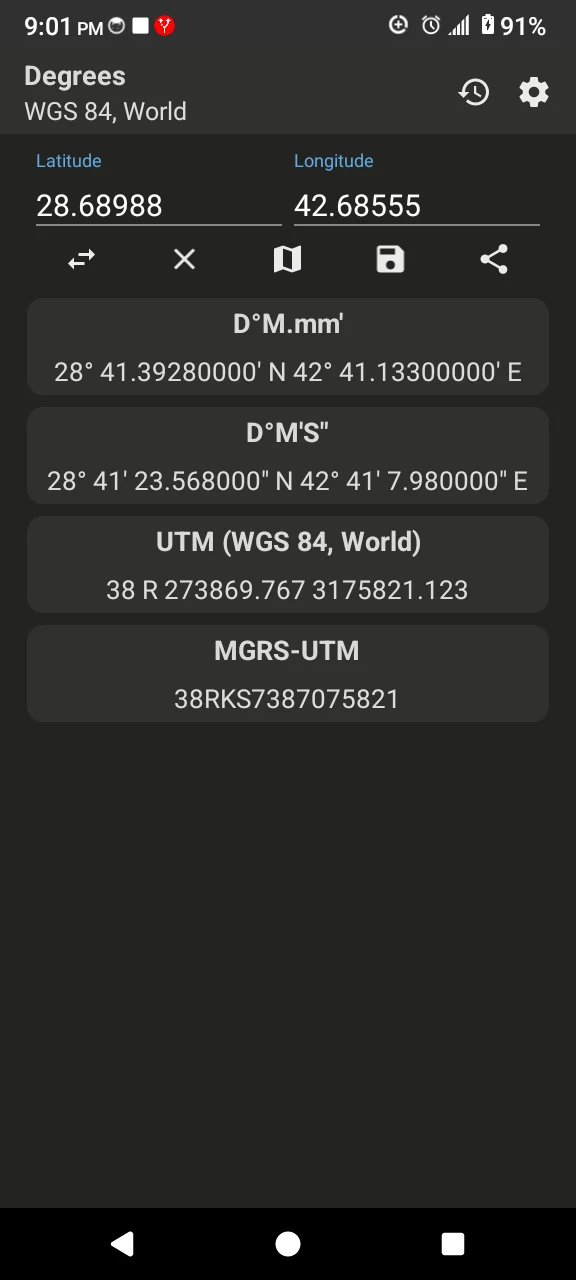 Coordinate Converter Plus screenshot