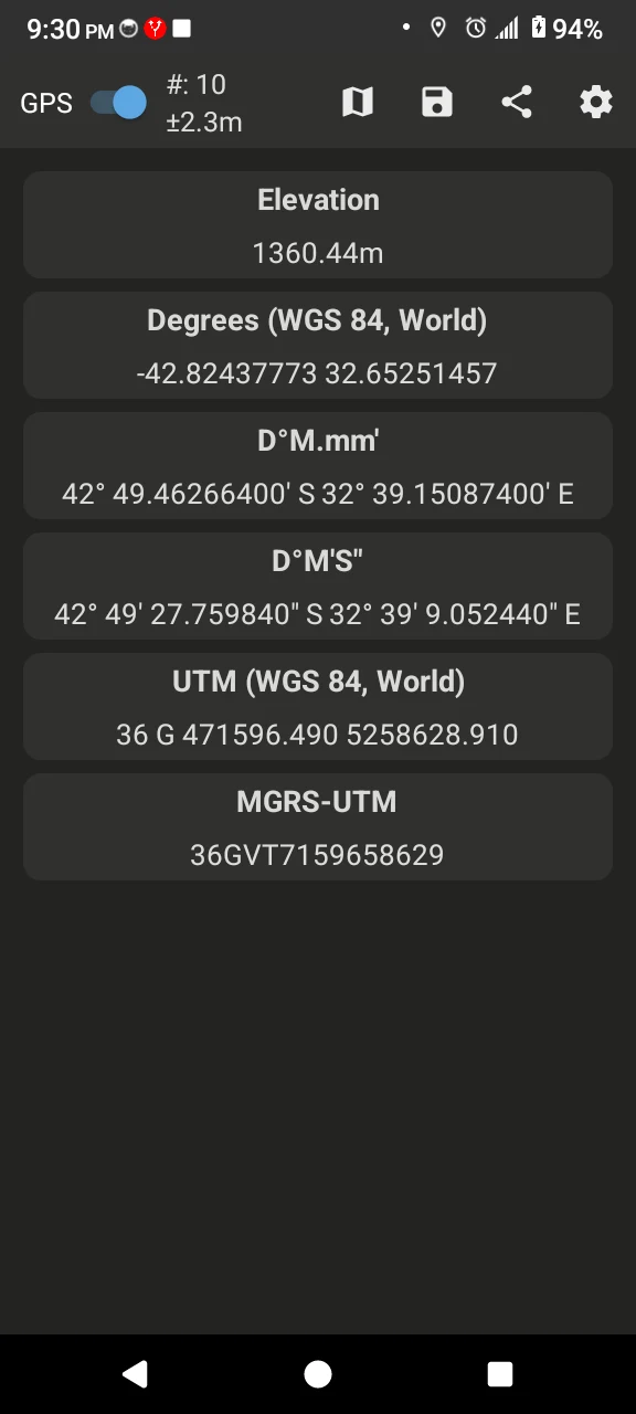 Coordinate Converter Plus screenshot
